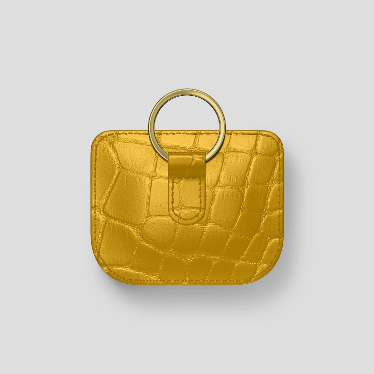 Yellow AirPods Pro (1st gen) Pouch Alligator with Gold Metal -5 | Yellow-Gold