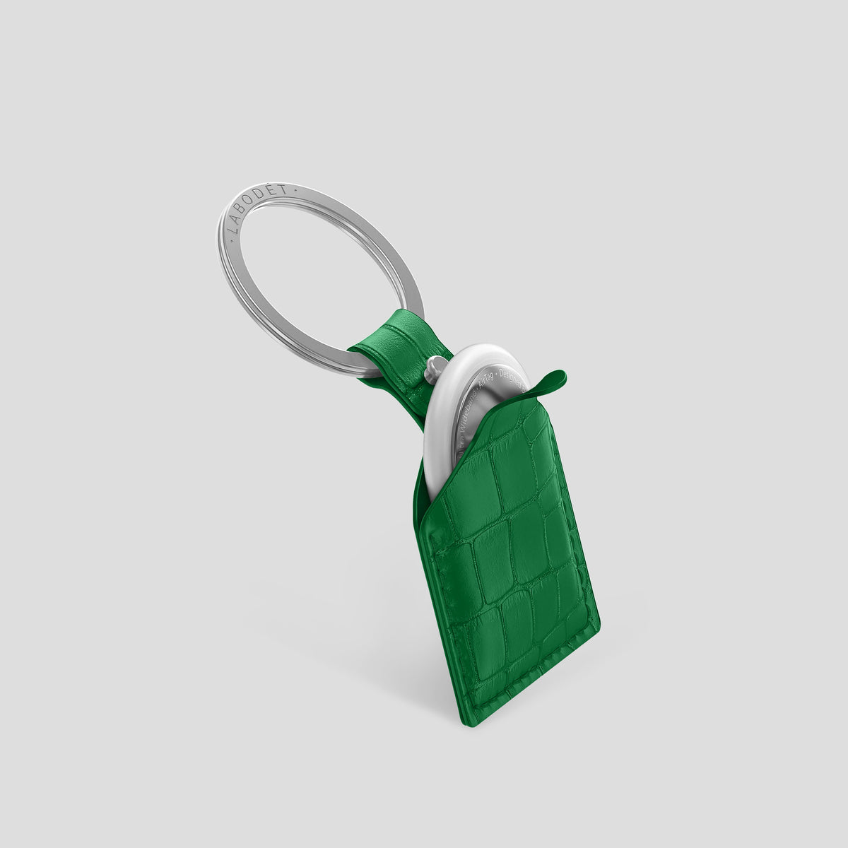 Green AirTag Alligator with Steel Metal -2 | Green-Steel