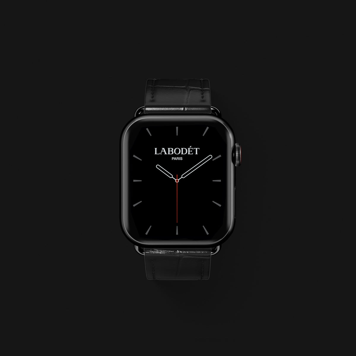 Edition-Black Apple Watch Strap Classic Alligator with Black Metal -2 | Edition-Black-Black