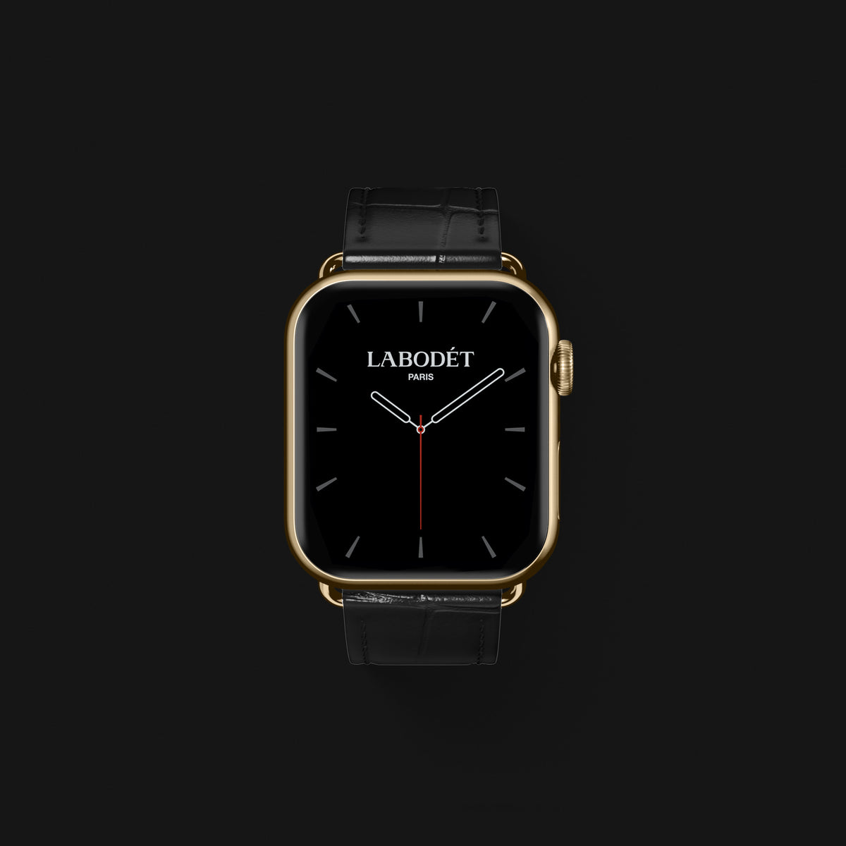 Edition-Black Apple Watch Strap Classic Alligator with Gold Metal -2 | Edition-Black-Gold