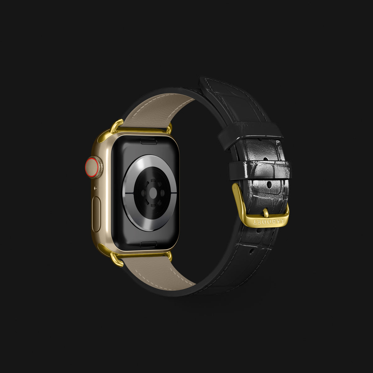 Edition-Black Apple Watch Strap Classic Alligator with Gold Metal -3 | Edition-Black-Gold
