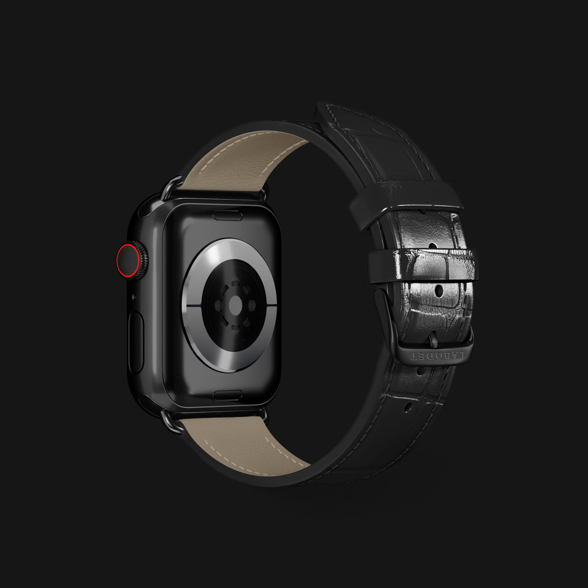 Edition-Black Apple Watch Strap Classic Alligator with Black Metal -3 | Edition-Black-Black