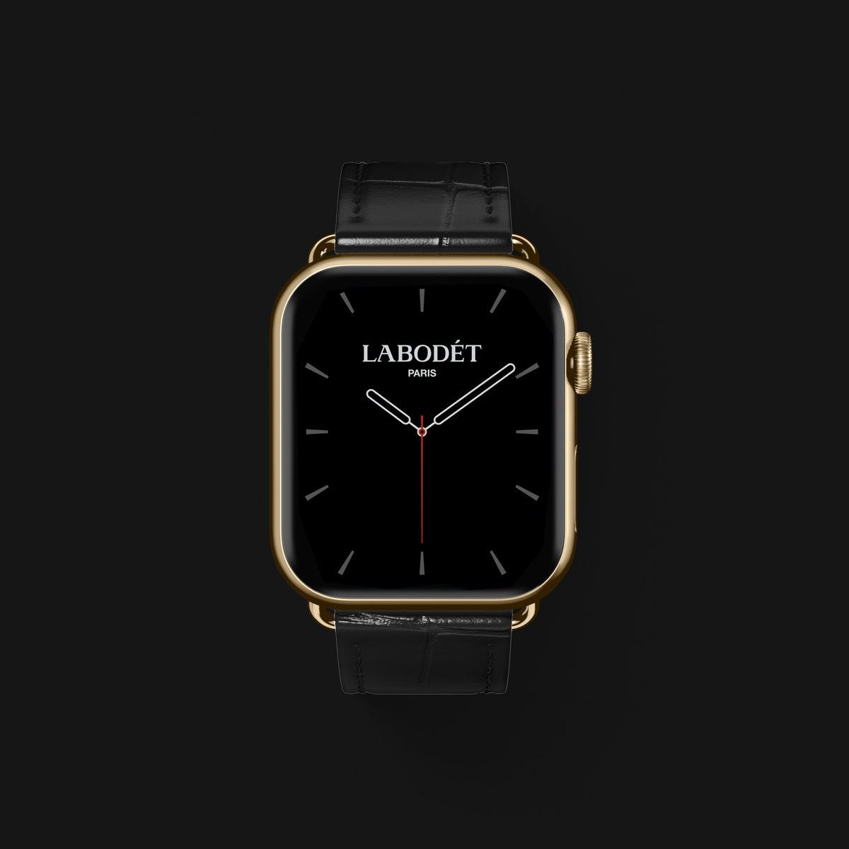 Edition-Black Apple Watch Strap Classic Alligator with Gold Metal -2 | Edition-Black-Gold