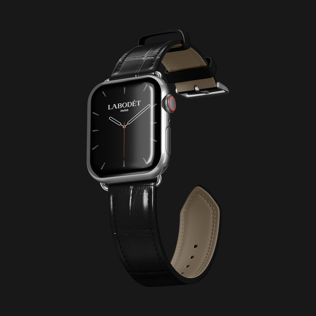 Edition-Black Apple Watch Strap Classic Alligator with Steel Metal -1 | Edition-Black-Steel