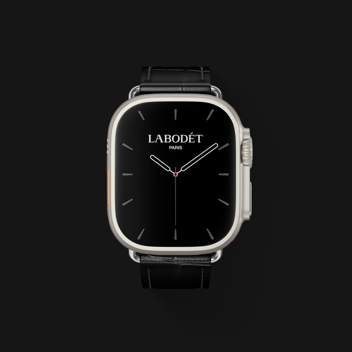 Edition-Black Apple Watch Strap Classic Alligator with Steel Metal -2 | Edition-Black-Steel