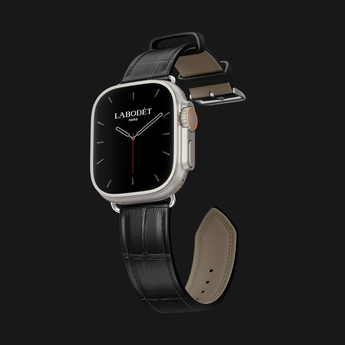 Edition-Black Apple Watch Strap Classic Alligator with Steel Metal -1 | Edition-Black-Steel
