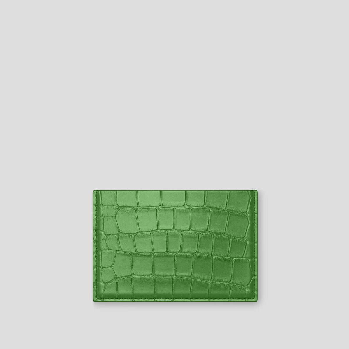 Apple-Green Card Pocket Alligator -1 | Apple-Green