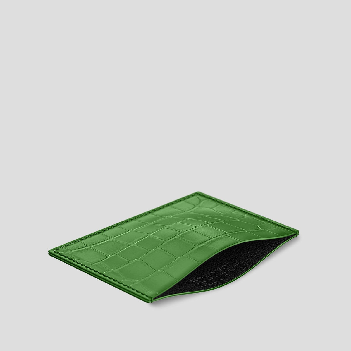 Apple-Green Card Pocket Alligator -2 | Apple-Green