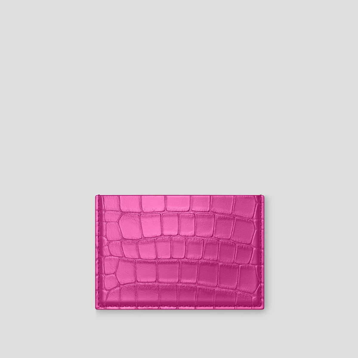 Fuchsia Card Pocket Alligator -1 | Fuchsia