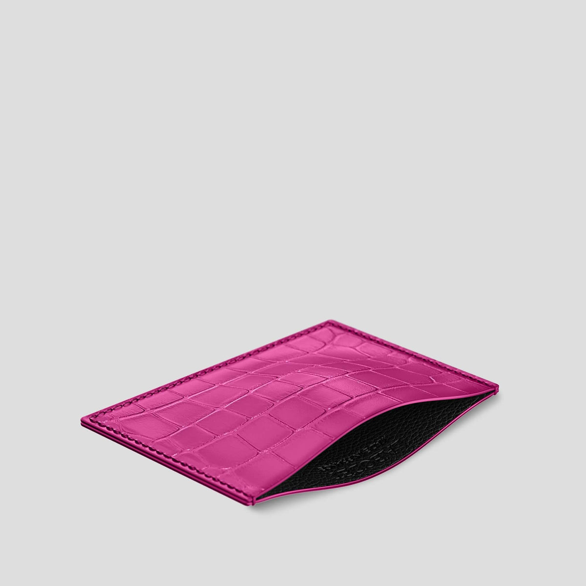 Fuchsia Card Pocket Alligator -2 | Fuchsia