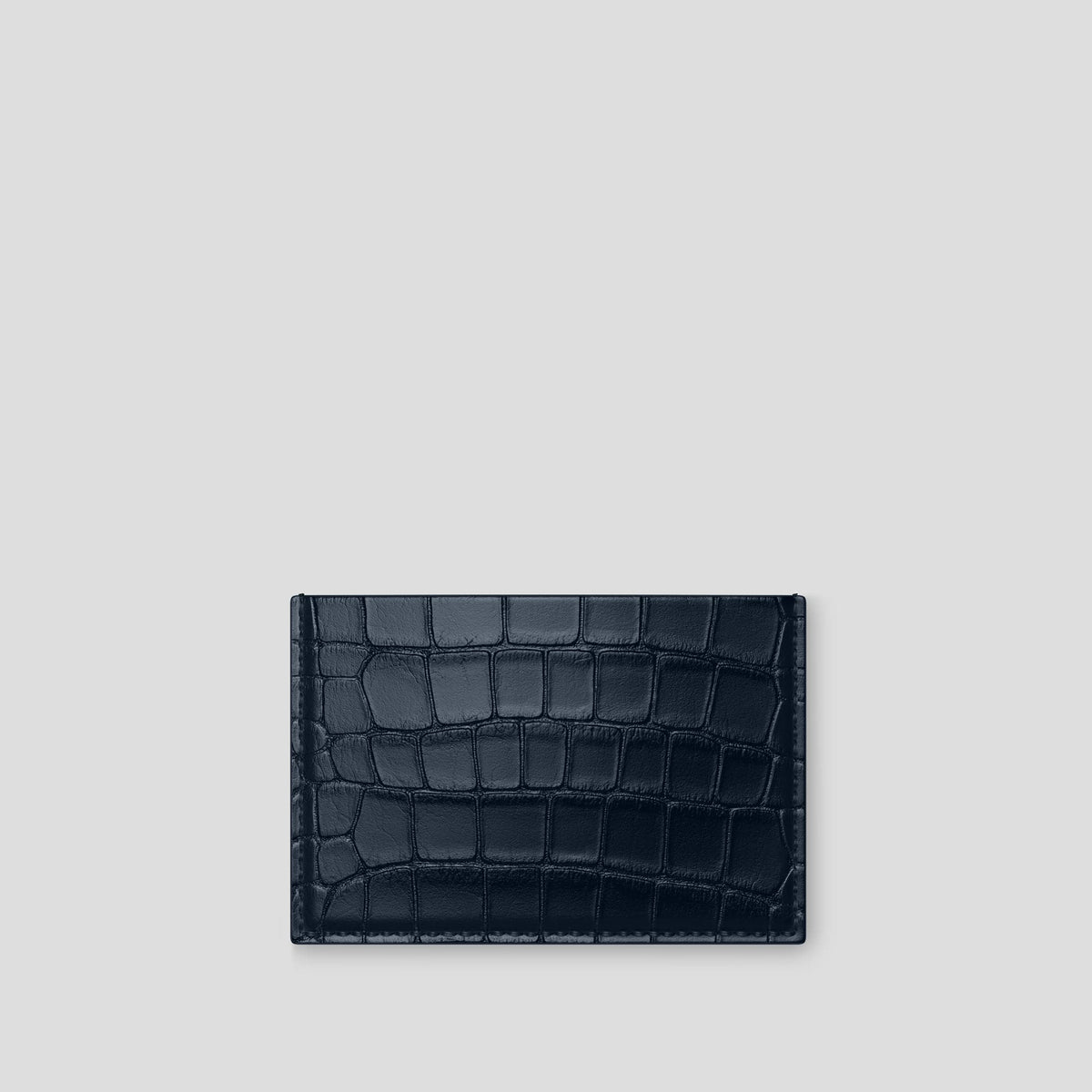 Navy Blue Card Pocket Alligator -1 | Navy-Blue