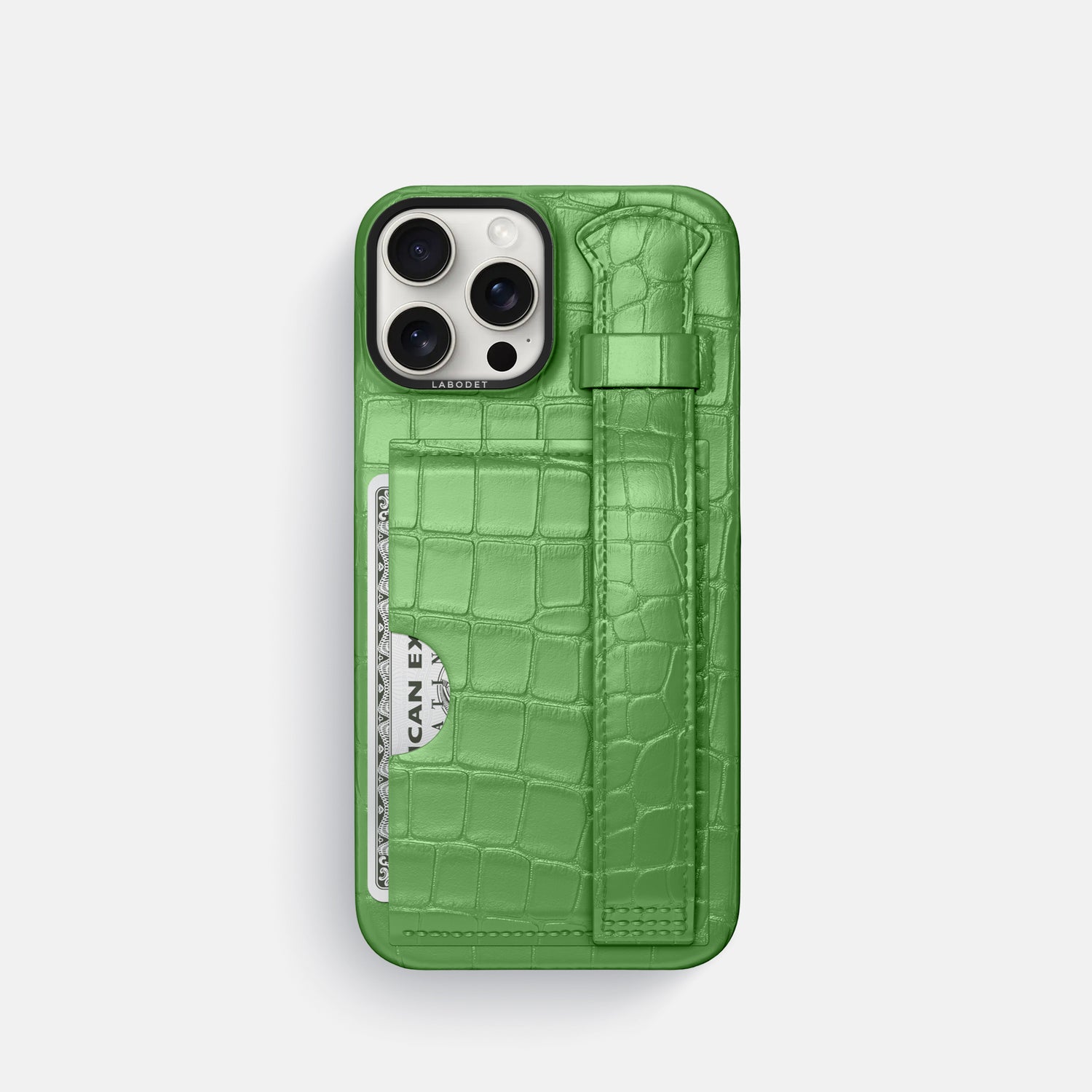 Cardholder Strap Case For iPhone 16 Pro In Alligator Labodet Cardholder Strap Case For iPhone 16 Pro In Alligator Labodet