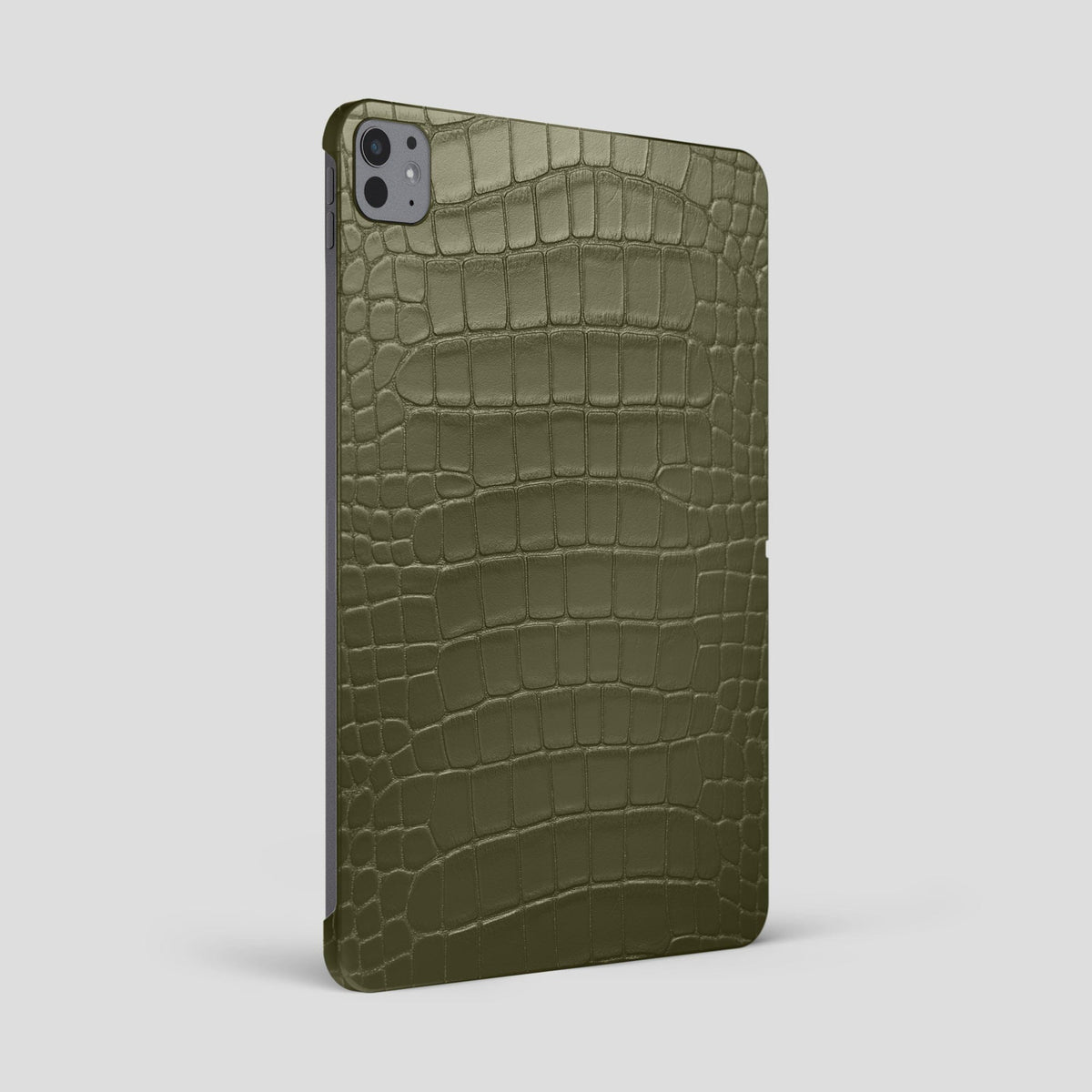 Kaki-Green Case For iPad Pro 13-inch (7th gen) Alligator -1 | Kaki-Green