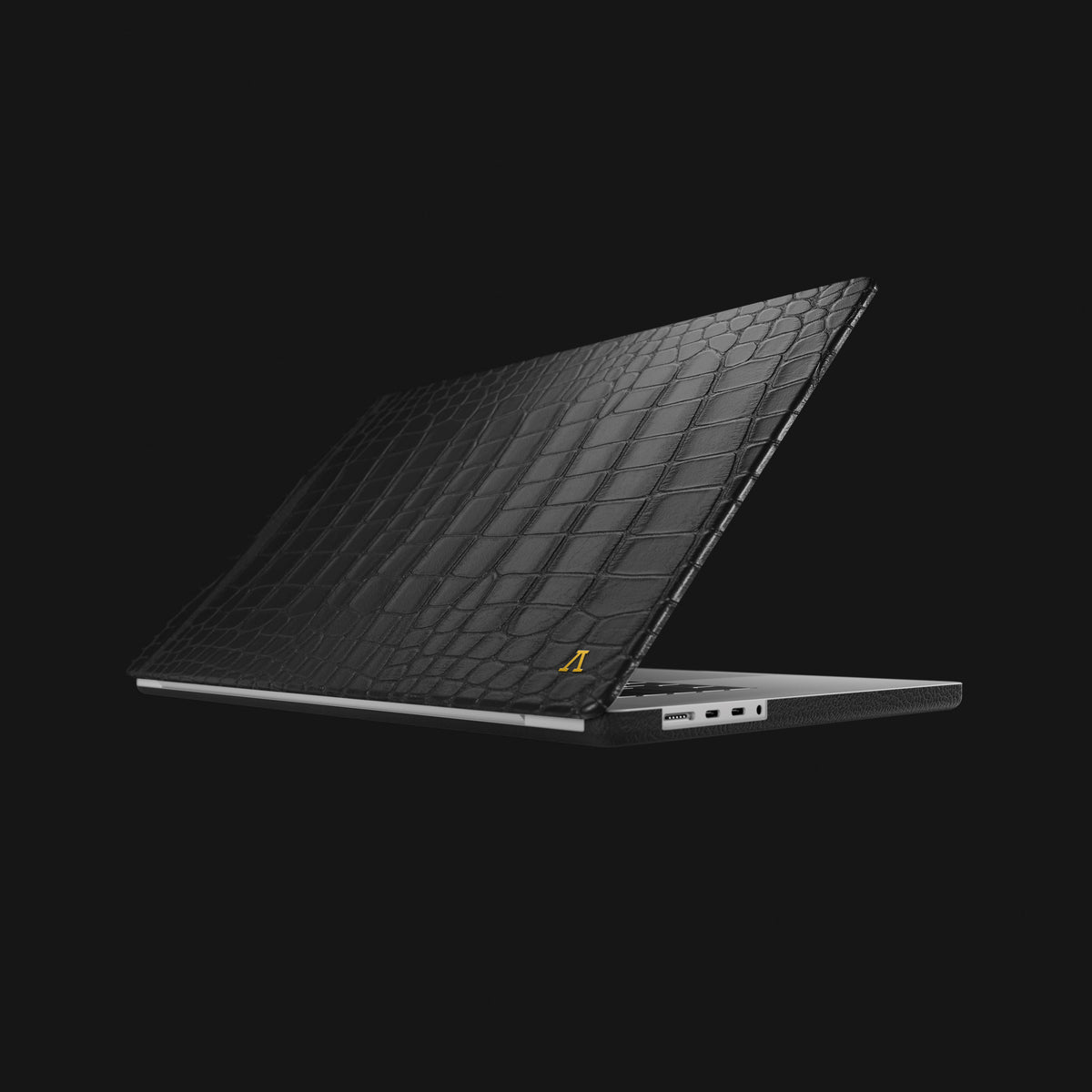 Edition-Black Case For MacBook Air 15-inch Alligator with Gold Metal -1 | Edition-Black-Gold