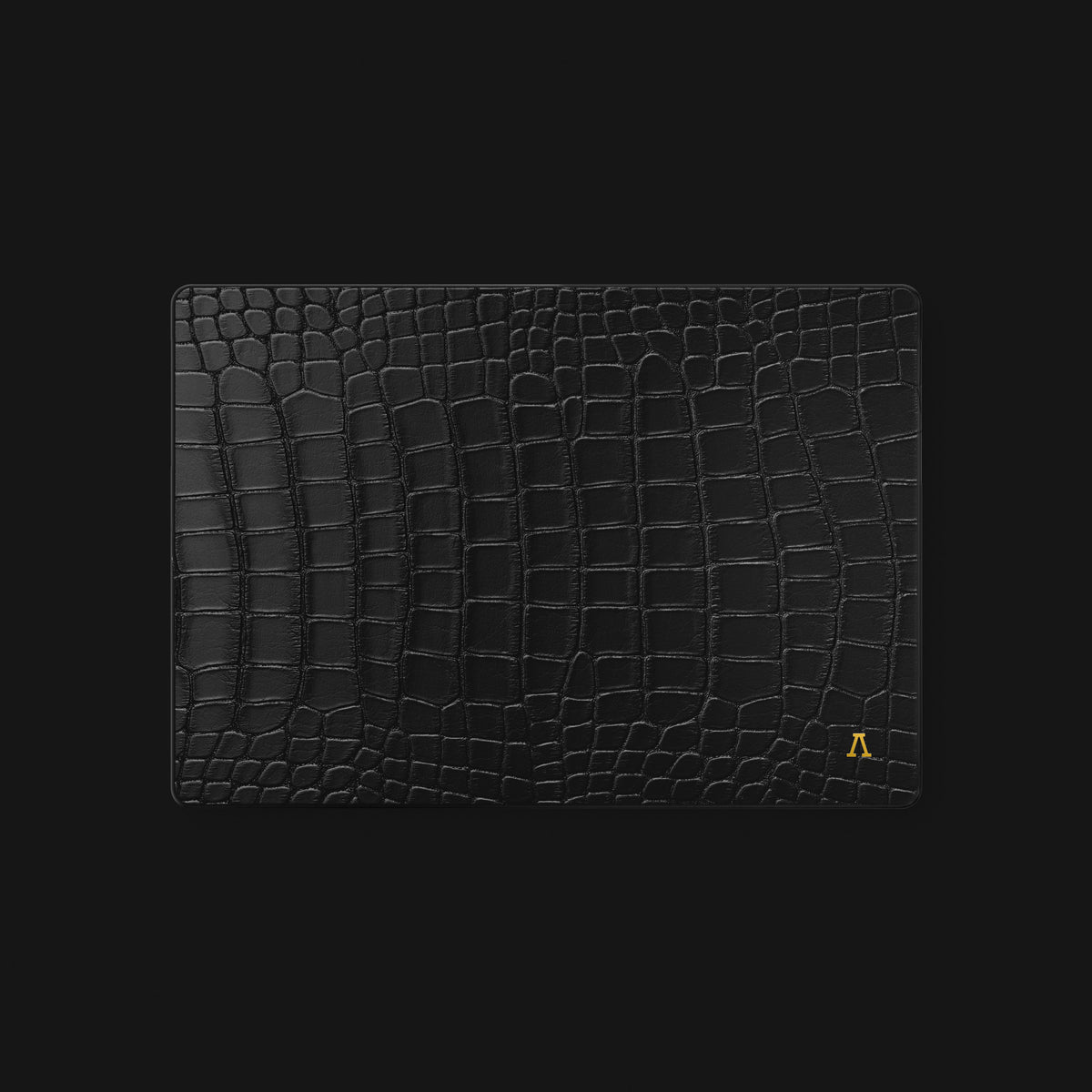 Edition-Black Case For MacBook Pro 16-inch Alligator with Gold Metal -2 | Edition-Black-Gold