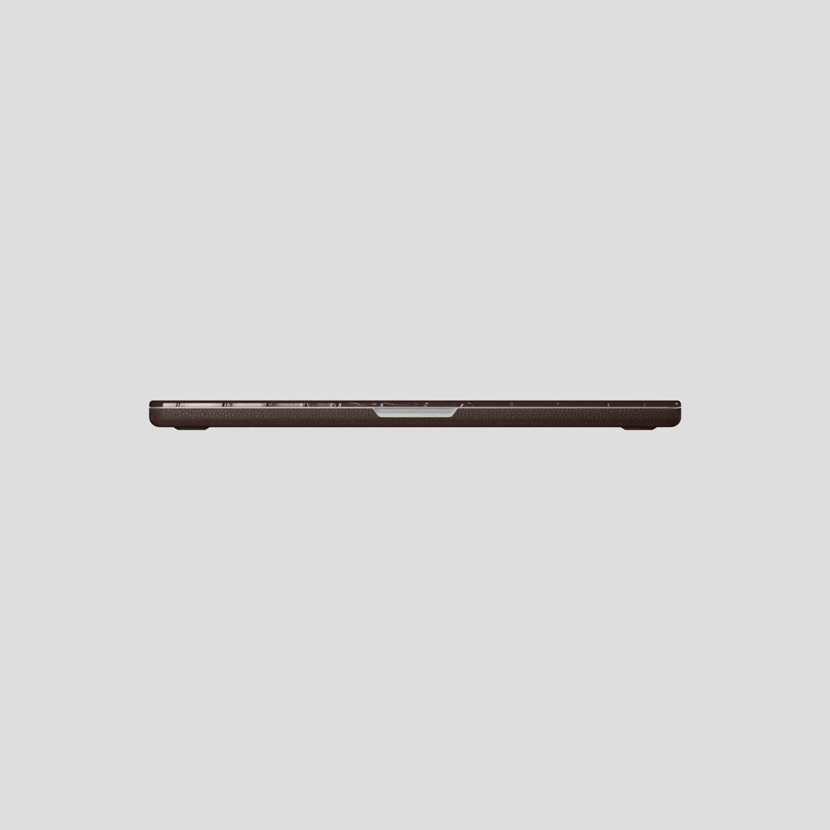 Dark-Brown Case For MacBook Air 13-inch (2022 / 2024) Alligator with Black Metal -5 | Dark-Brown-Black