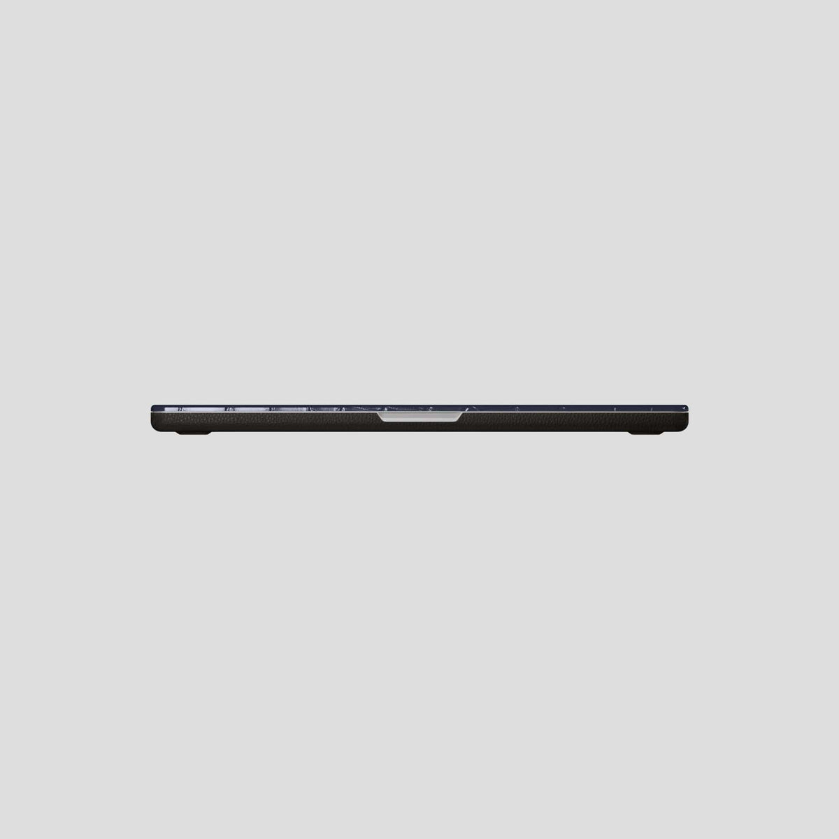 Navy Blue Case For MacBook Air 13-inch (2022 / 2024) Alligator with Black Metal -5 | Navy-Blue-Black