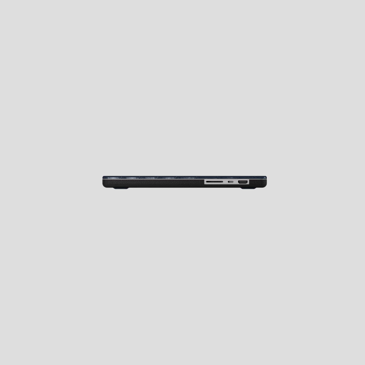 Navy Blue Case For MacBook Air 13-inch (2022 / 2024) Alligator with Black Metal -6 | Navy-Blue-Black