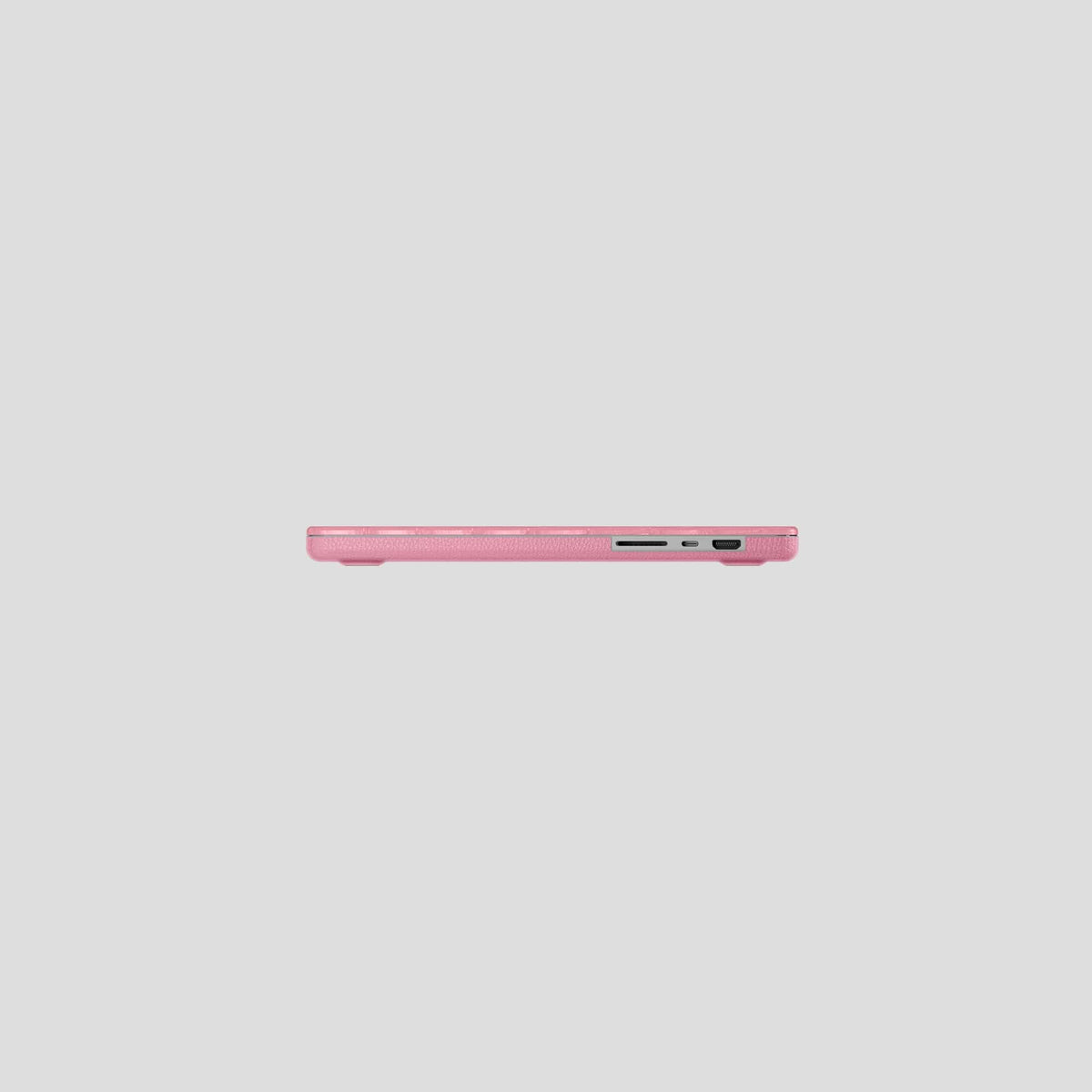 Pink Case For MacBook Air 13-inch (2022 / 2024) Alligator with Black Metal -6 | Pink-Black