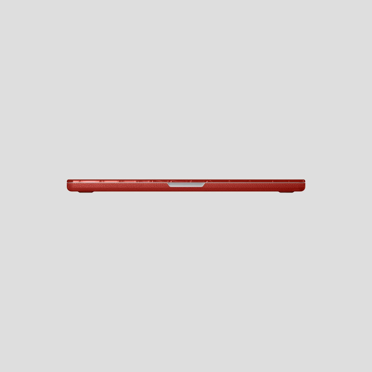 Red Case For MacBook Air 13-inch (2022 / 2024) Alligator with Gold Metal -5 | Red-Gold