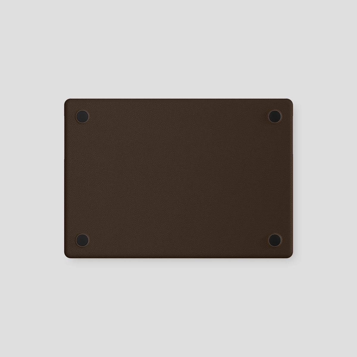 Dark-Brown Case For MacBook Air 13-inch (2022 / 2024) Calf with Black Metal -3 | Dark-Brown-Black