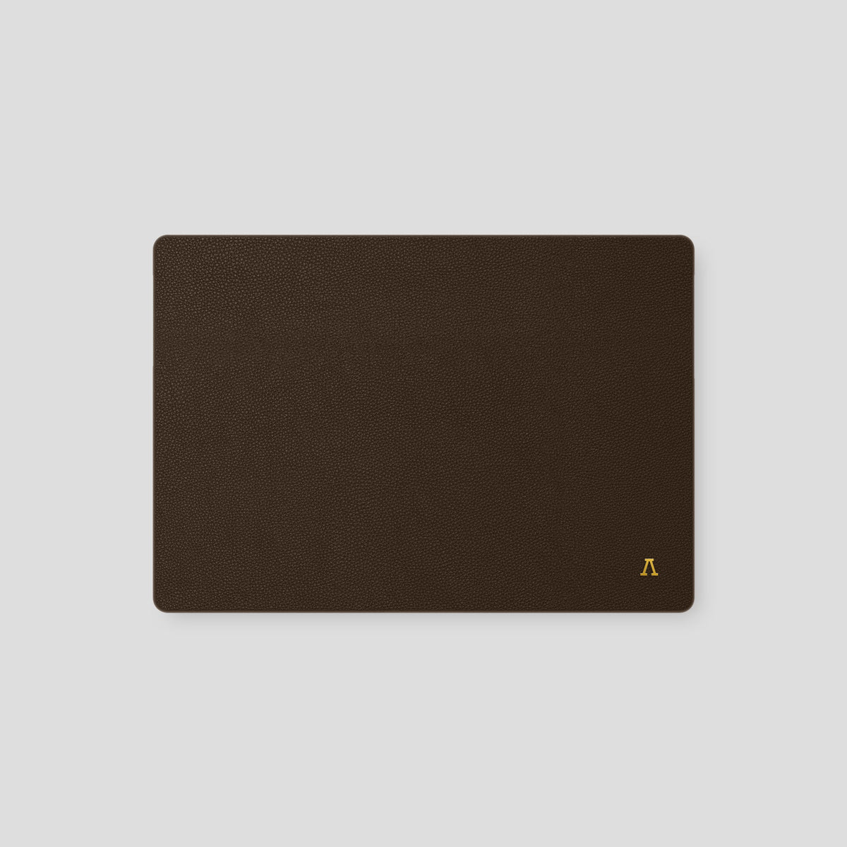 Dark-Brown Case For MacBook Air 13-inch (2022 / 2024) Calf with Gold Metal -2 | Dark-Brown-Gold