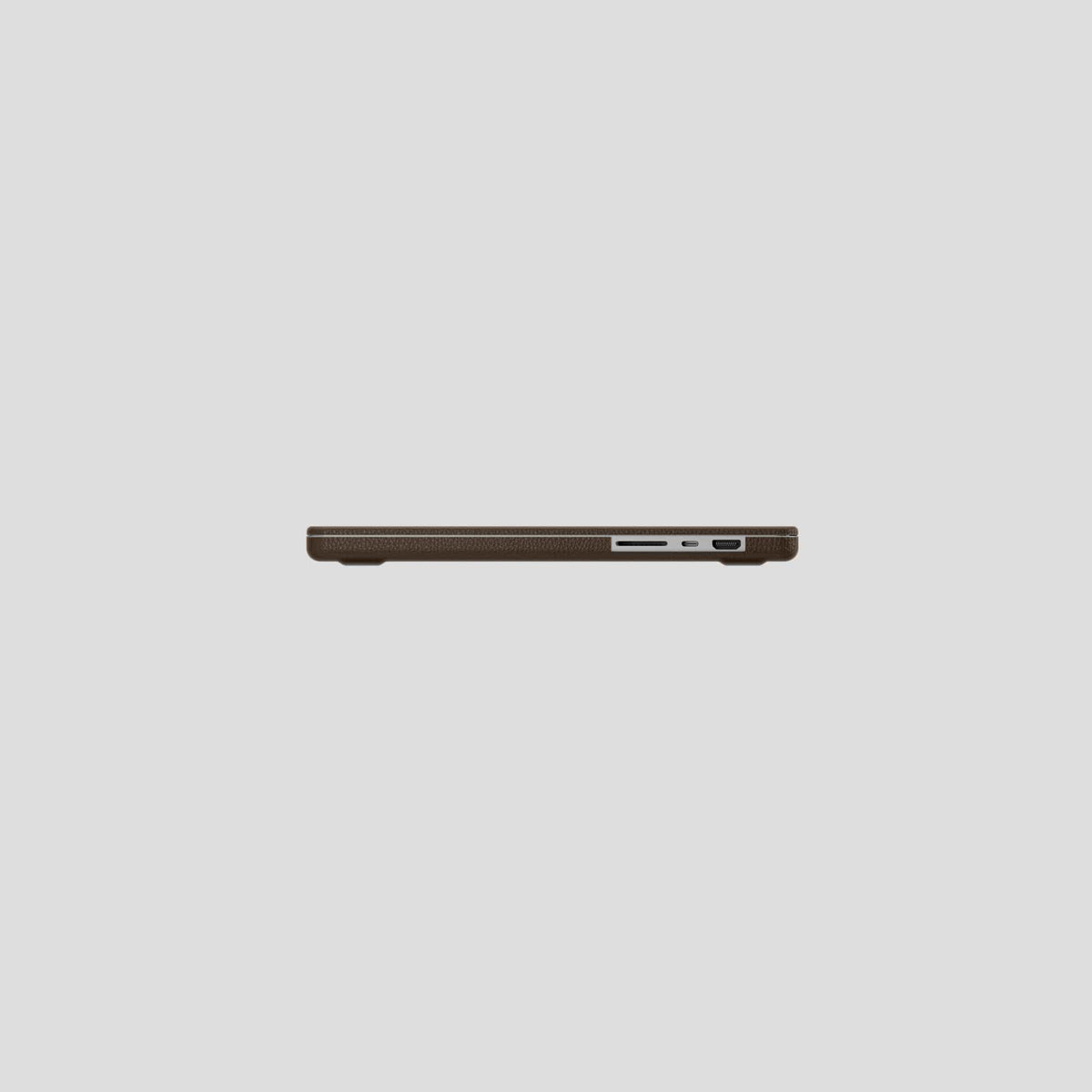 Dark-Brown Case For MacBook Air 13-inch (2022 / 2024) Calf with Gold Metal -6 | Dark-Brown-Gold