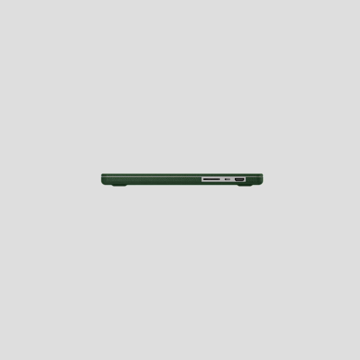 Dark Green Case For MacBook Air 13-inch (2022 / 2024) Calf with Gold Metal -6 | Dark-Green-Gold
