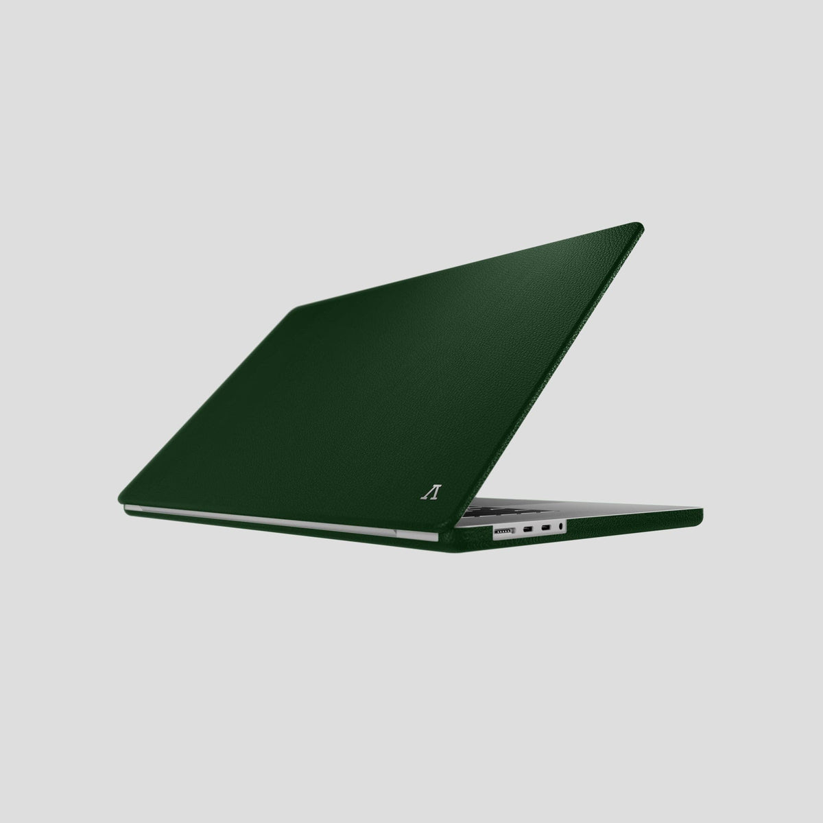 Dark Green Case For MacBook Air 13-inch (2022 / 2024) Calf with Steel Metal -1 | Dark-Green-Steel