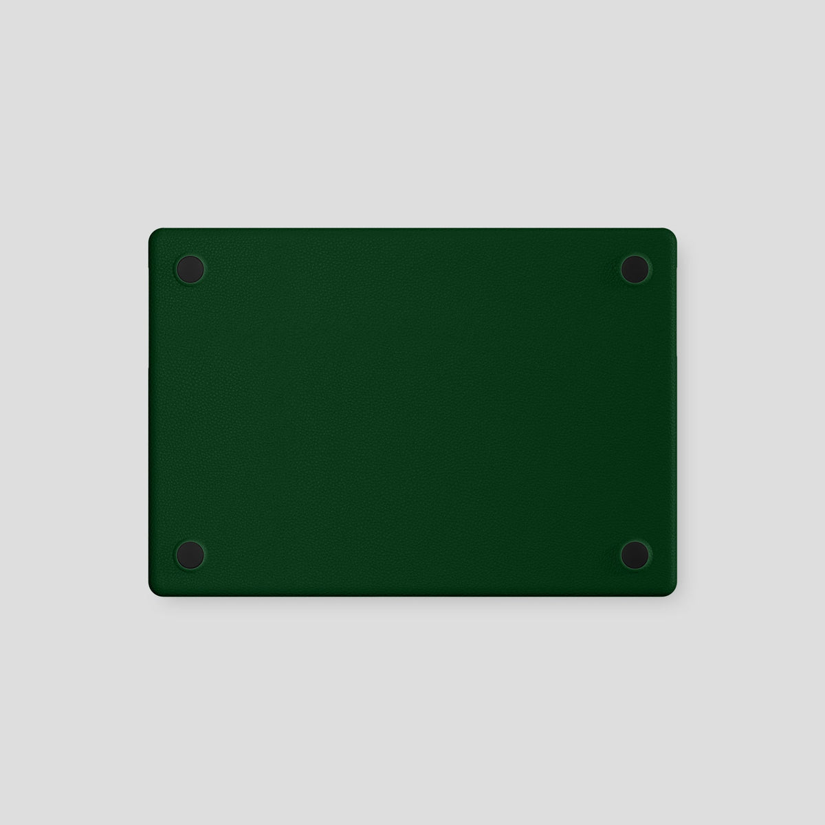 Dark Green Case For MacBook Air 13-inch (2022 / 2024) Calf with Steel Metal -3 | Dark-Green-Steel