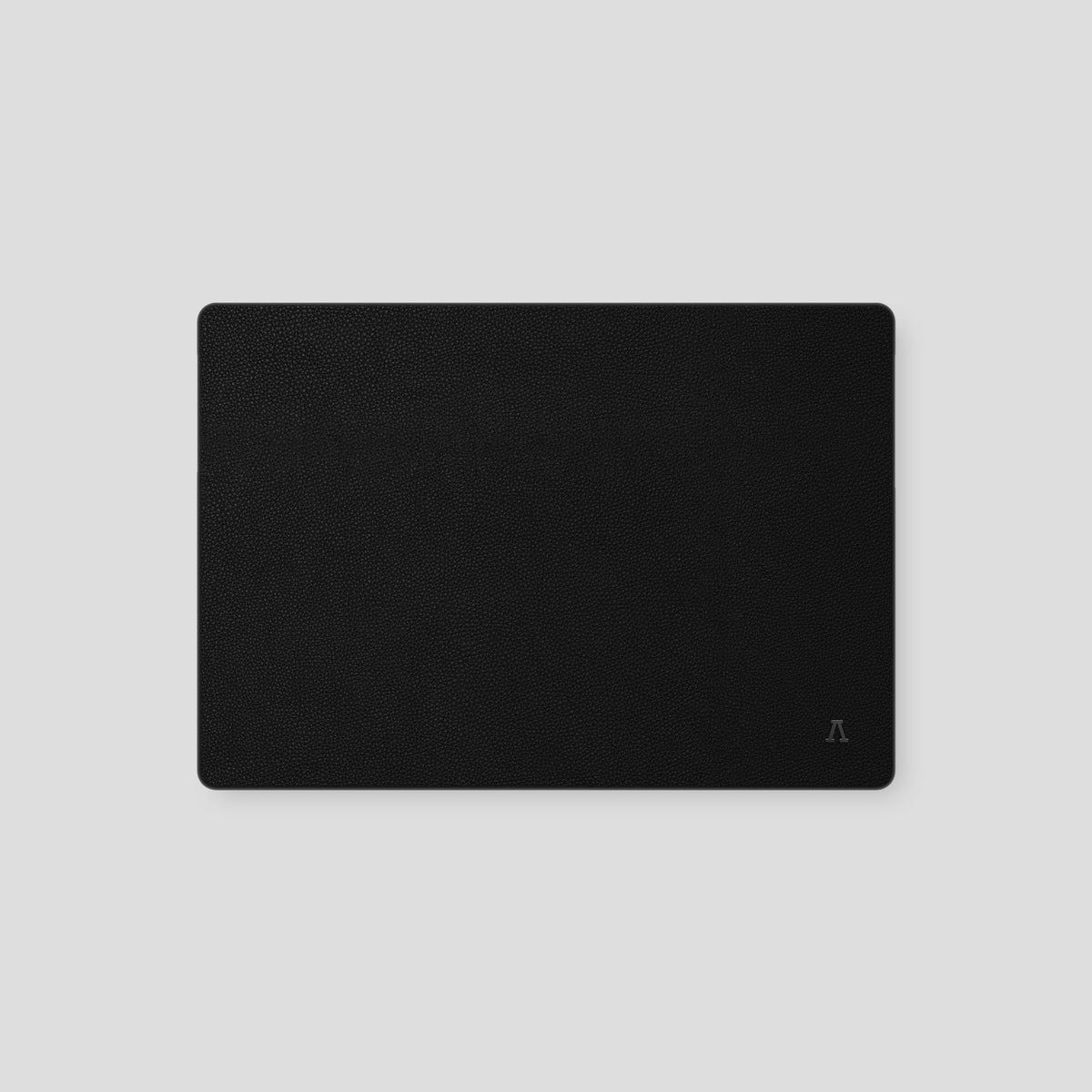 Black Case For MacBook Air 13-inch (2022 / 2024) Calf with Black Metal -2 | Black-Black