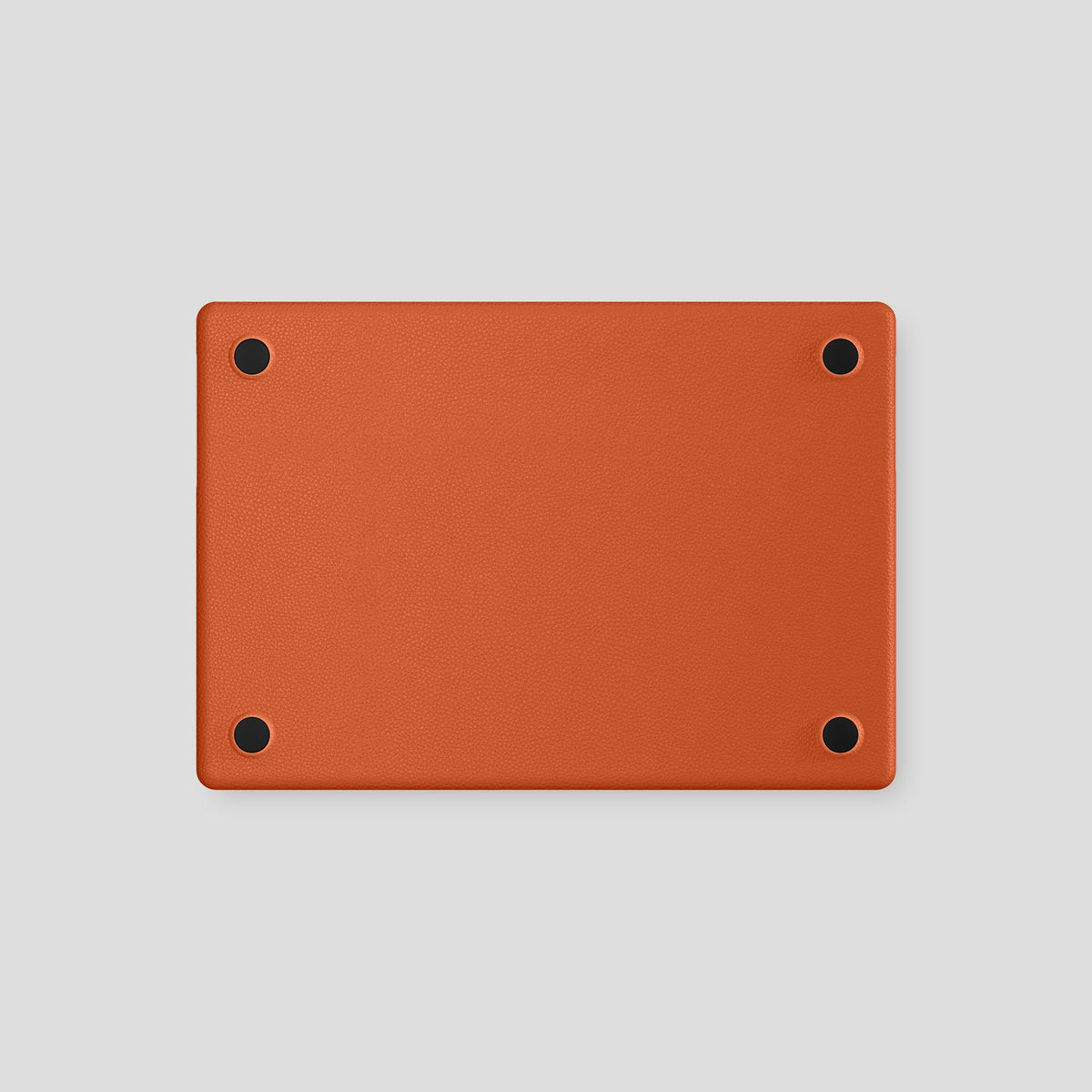Orange Case For MacBook Air 13-inch (2022 / 2024) Calf with Black Metal -3 | Orange-Black
