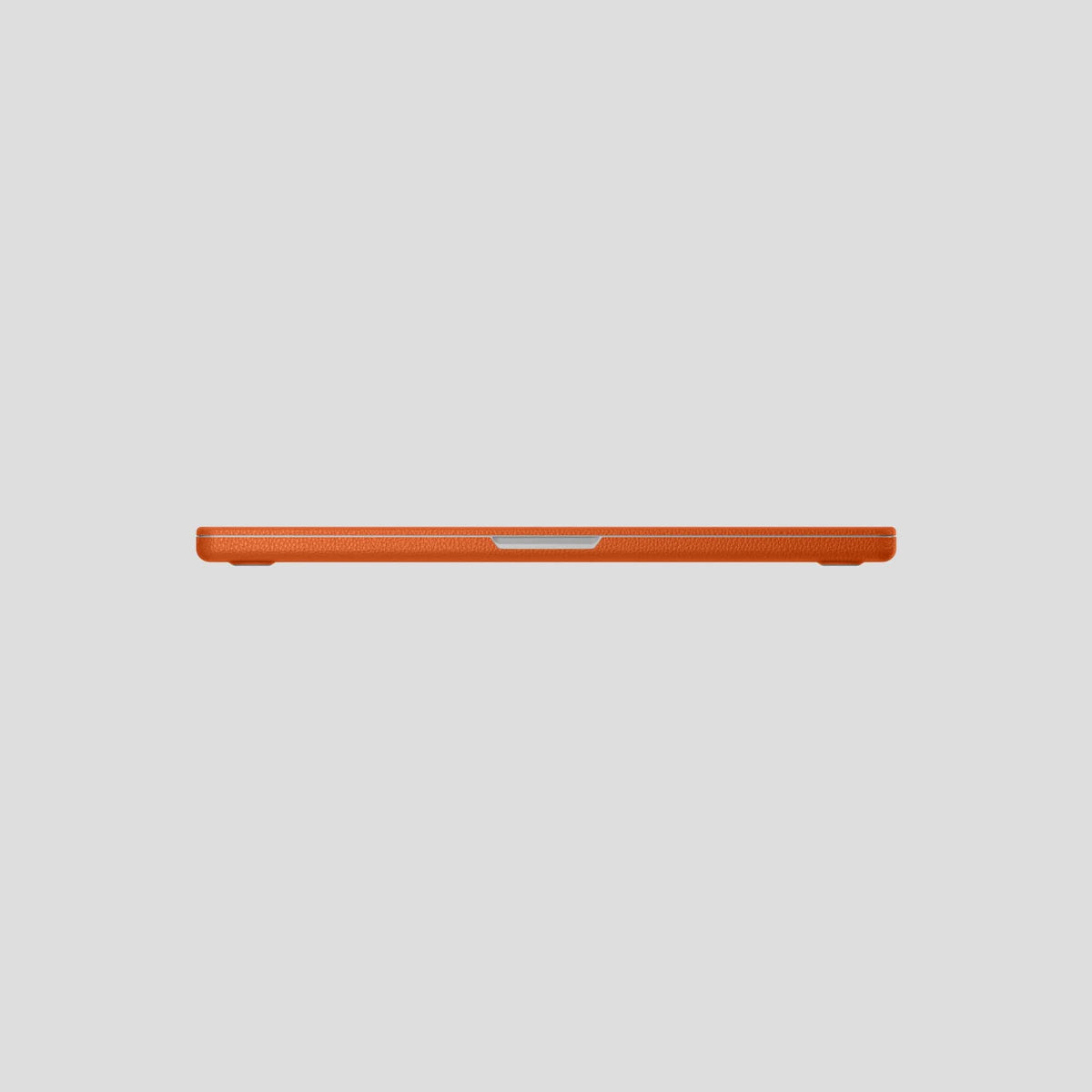 Orange Case For MacBook Air 13-inch (2022 / 2024) Calf with Steel Metal -5 | Orange-Steel