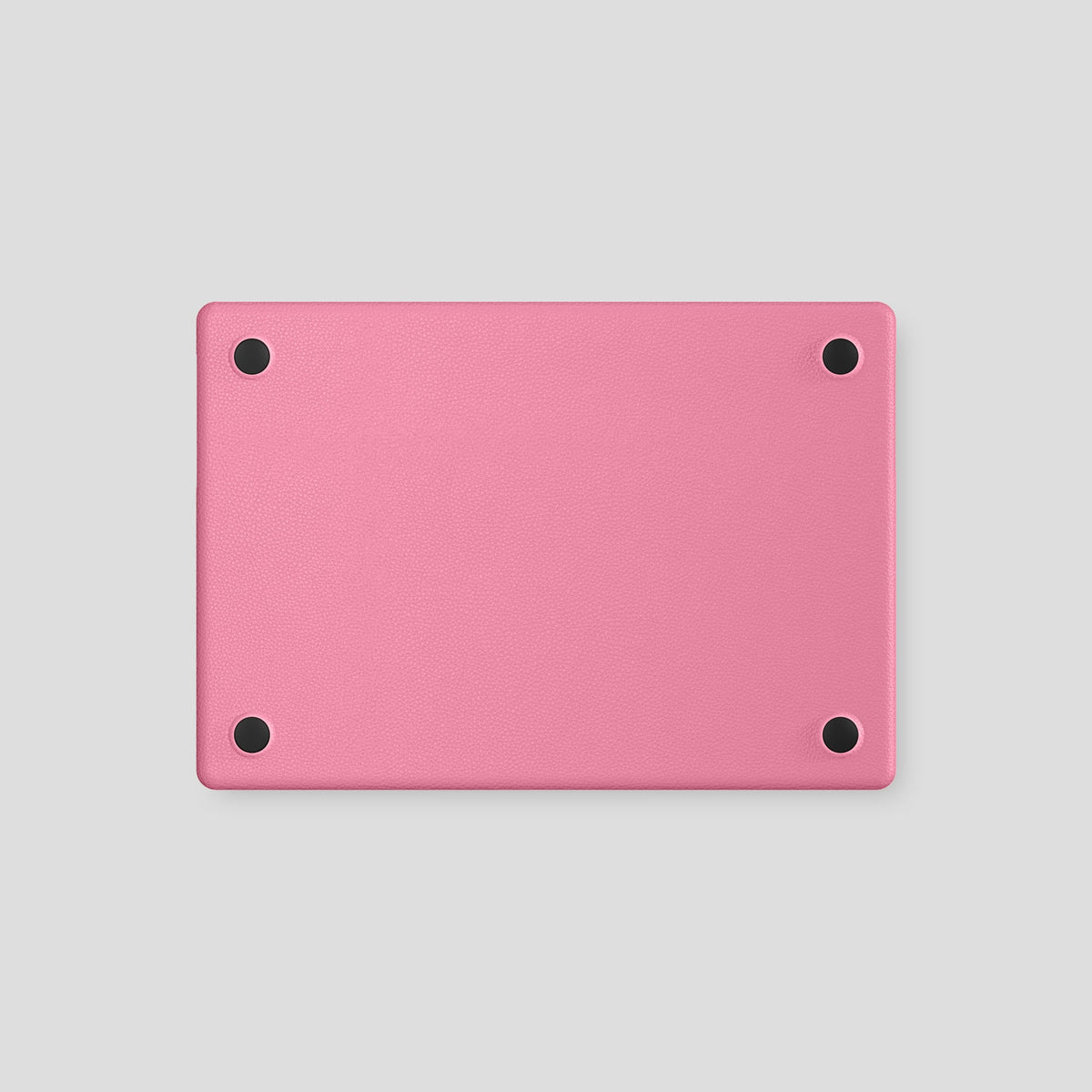Pink Case For MacBook Air 13-inch (2022 / 2024) Calf with Black Metal -3 | Pink-Black