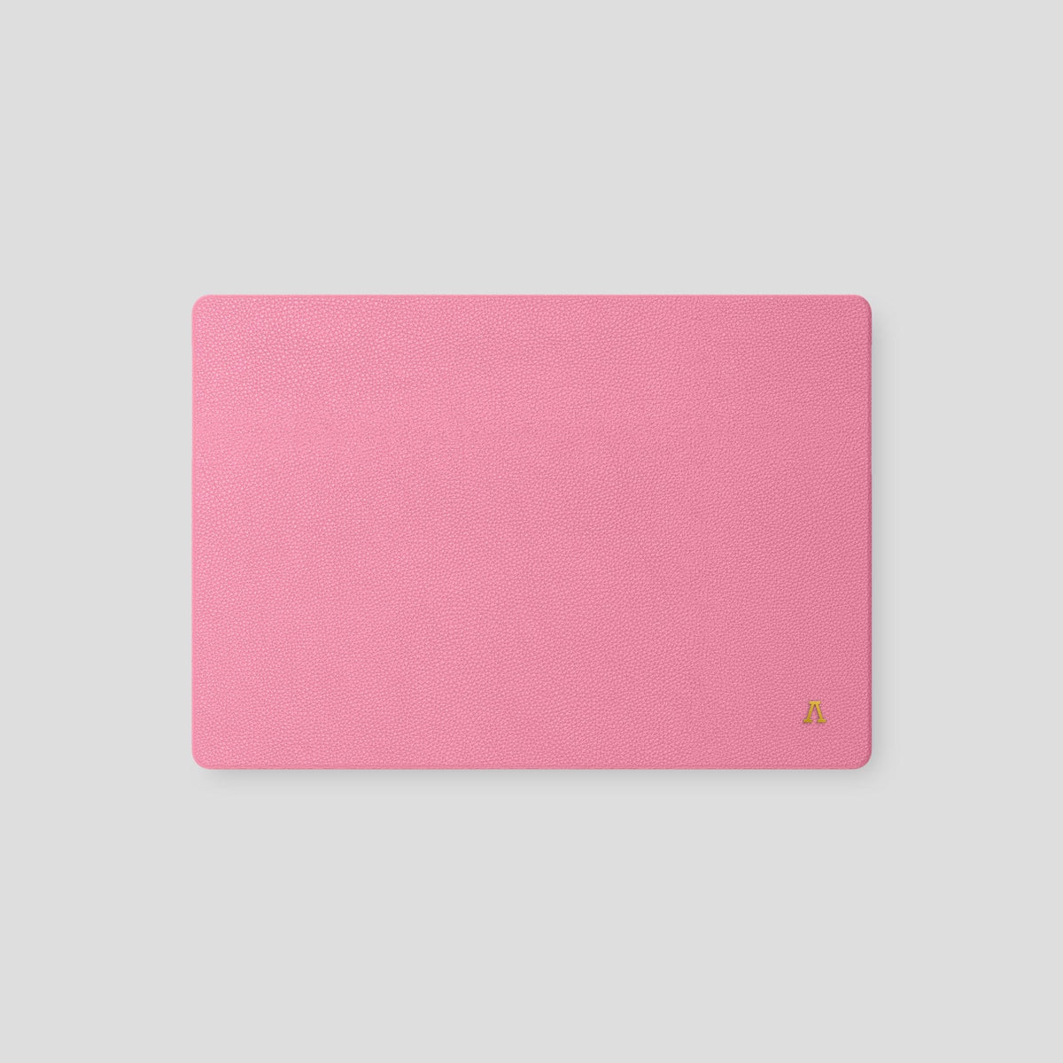 Pink Case For MacBook Air 13-inch (2022 / 2024) Calf with Gold Metal -2 | Pink-Gold