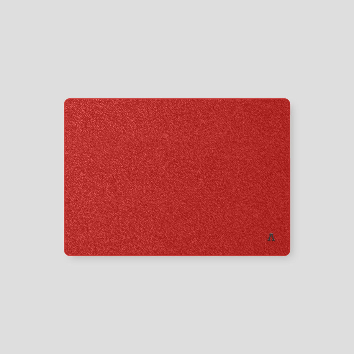 Red Case For MacBook Air 13-inch (2022 / 2024) Calf with Black Metal -2 | Red-Black
