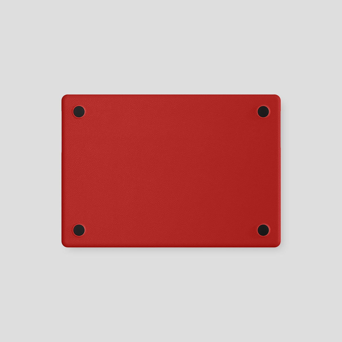 Red Case For MacBook Air 13-inch (2022 / 2024) Calf with Steel Metal -3 | Red-Steel