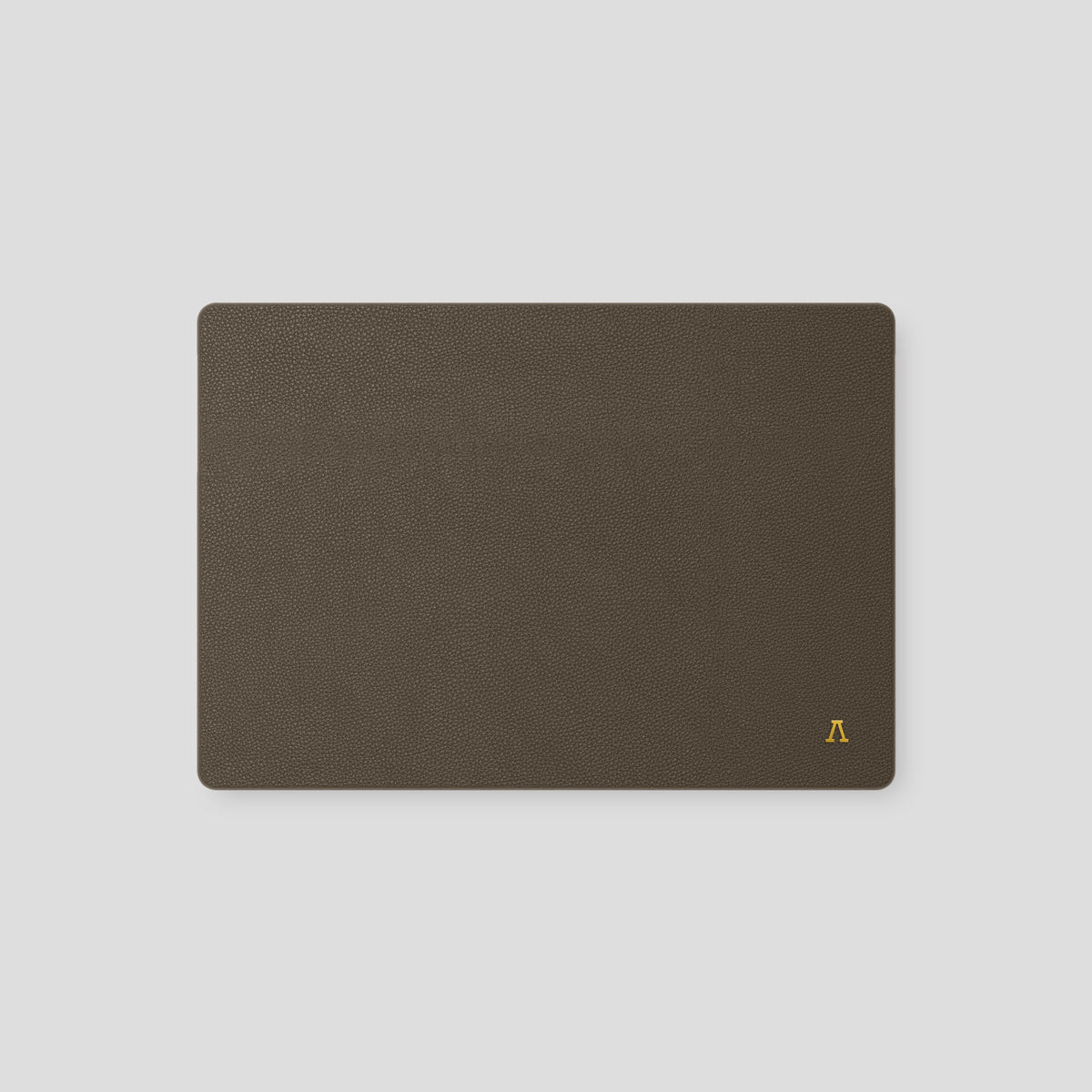 Taupe Case For MacBook Air 13-inch (2022 / 2024) Calf with Gold Metal -2 | Taupe-Gold