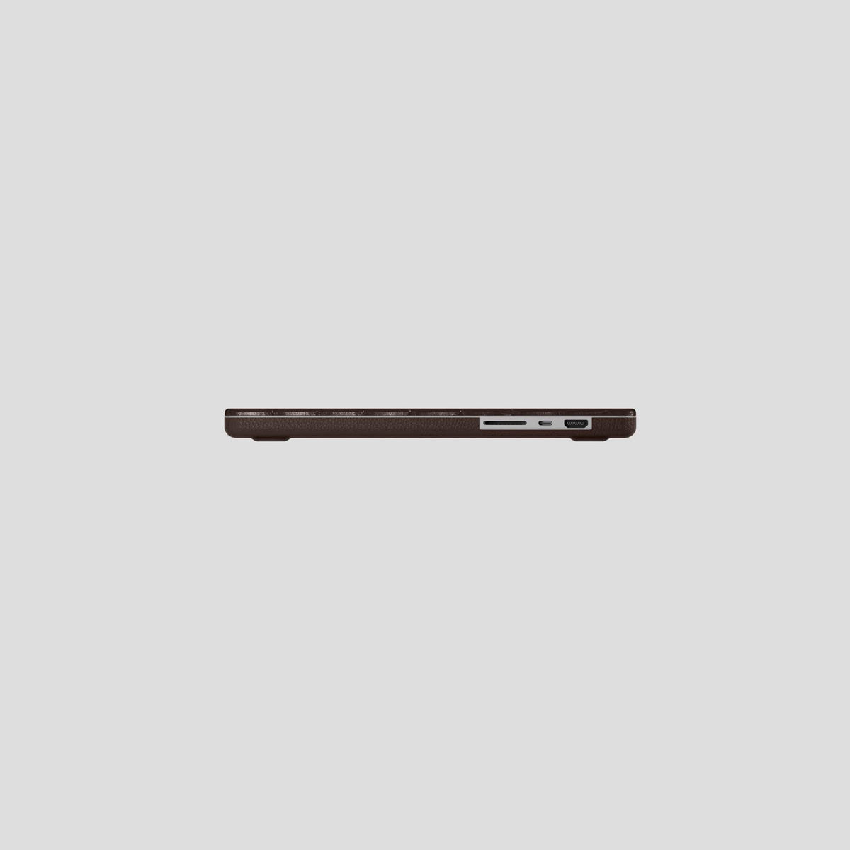 Dark-Brown Case For MacBook Air 15-inch (2023 / 2024) Alligator with Steel Metal -6 | Dark-Brown-Steel