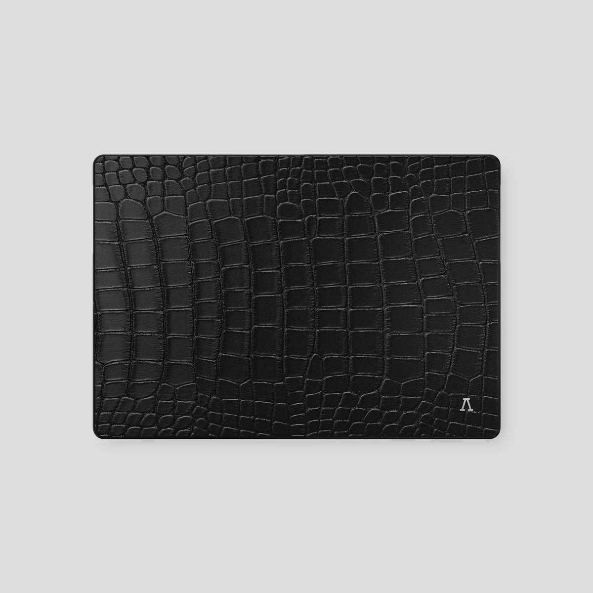 Black Case For MacBook Air 15-inch (2023 / 2024) Alligator with Steel Metal -2 | Black-Steel