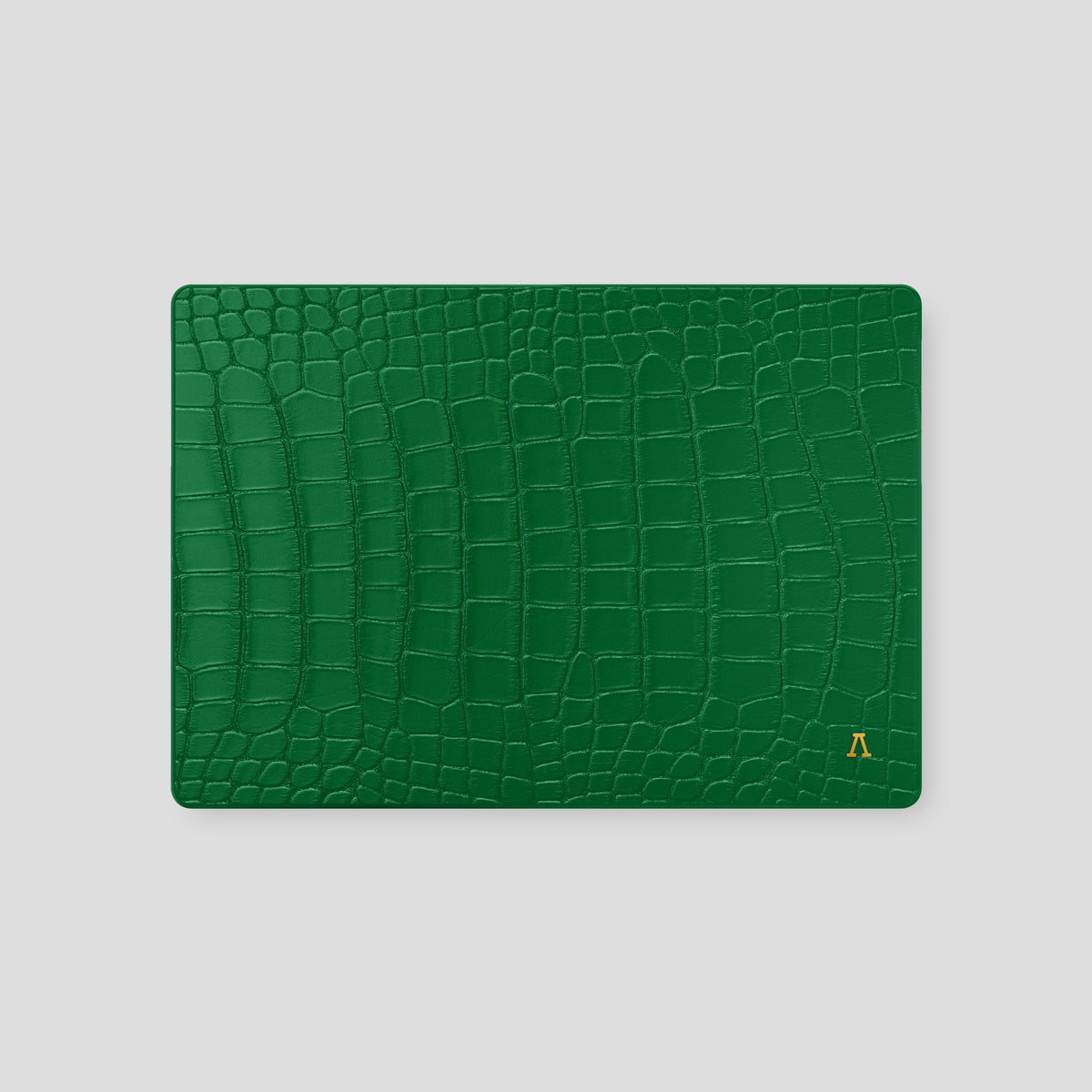 Forest-Green Case MacBook Pro 16-inch In Alligator with Gold -2 | Forest-Green-Gold