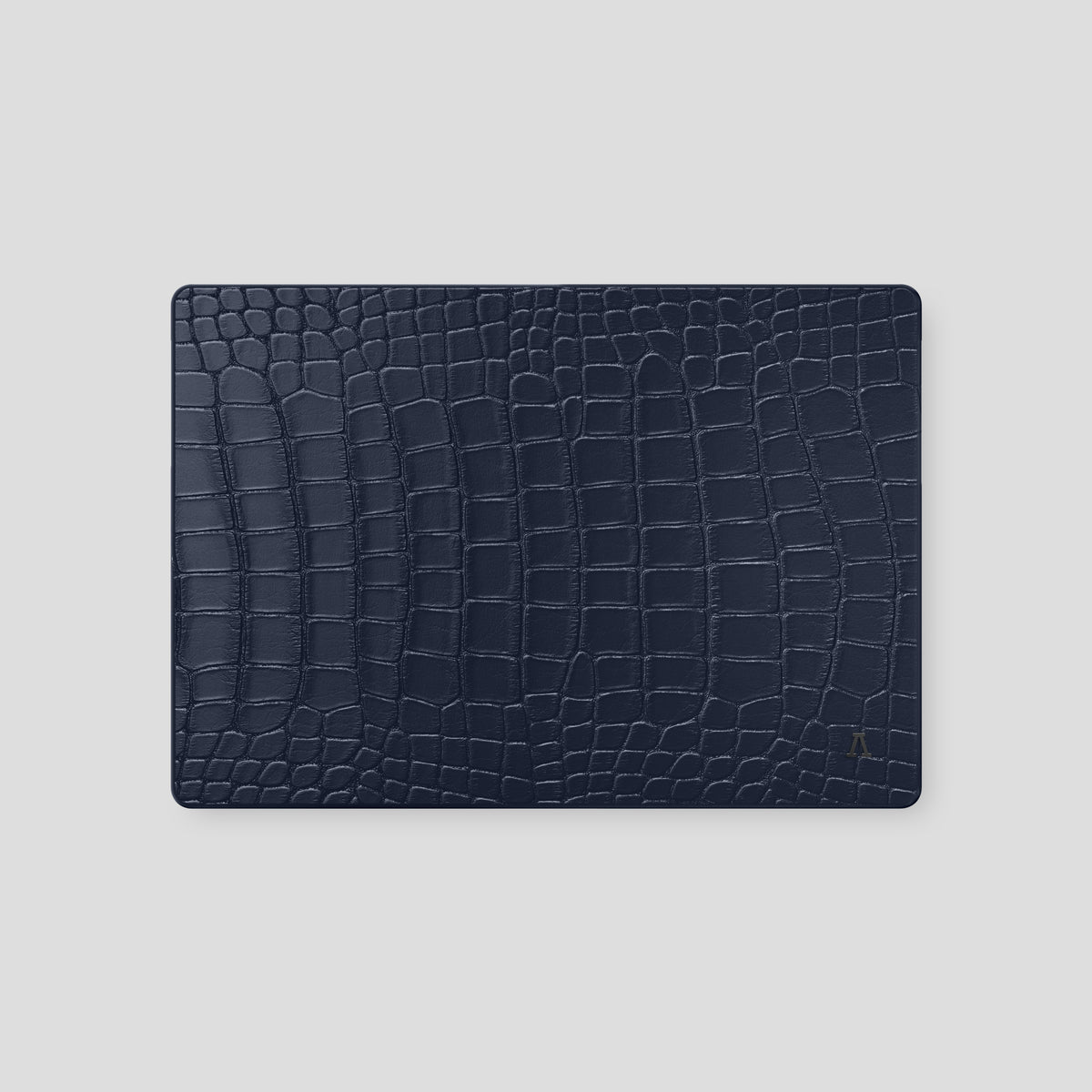 Navy Blue Case MacBook Pro 16-inch In Alligator with Black Metal -2 | Navy-Blue-Black