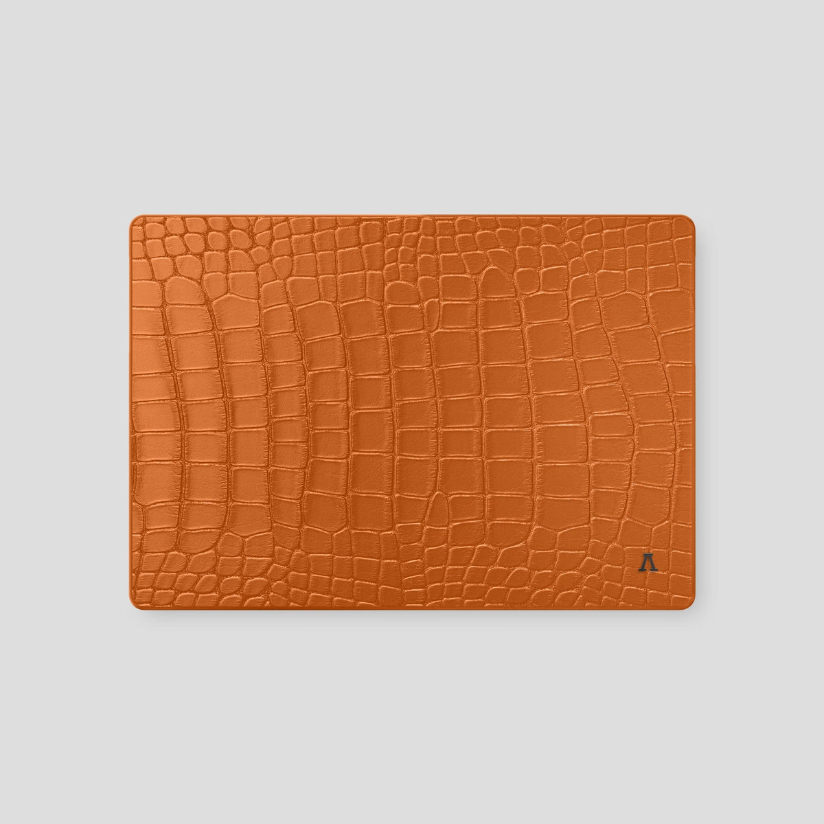 Orange Case For MacBook Air 15-inch (2023 / 2024) Alligator with Black Metal -2 | Orange-Black