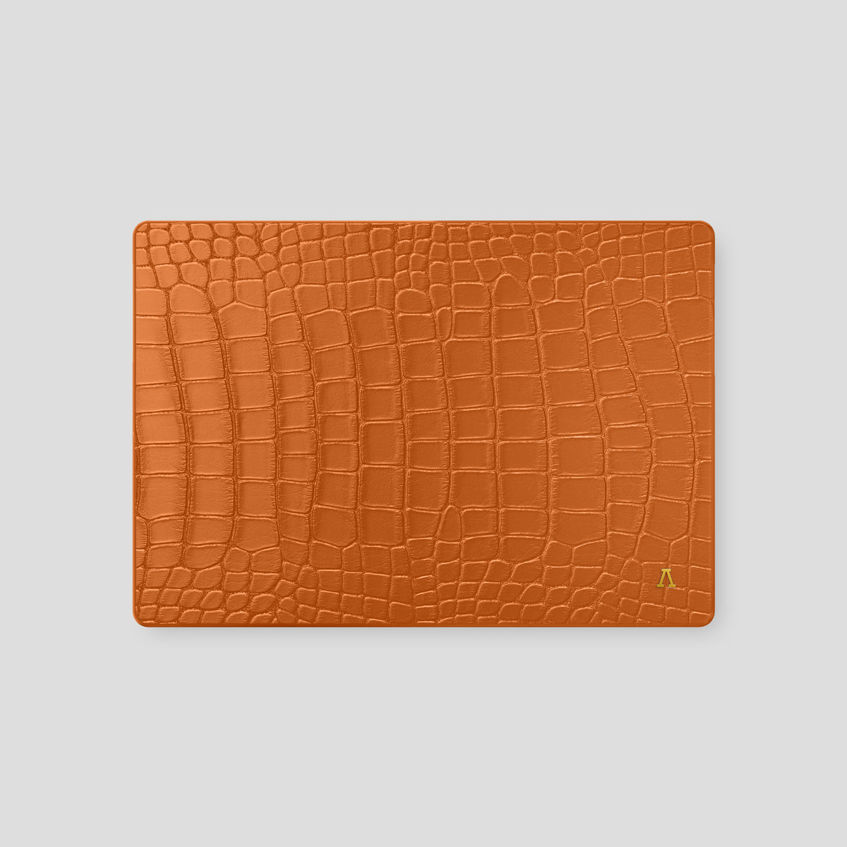 Orange Case MacBook Pro 16-inch In Alligator with Gold -2 | Orange-Gold
