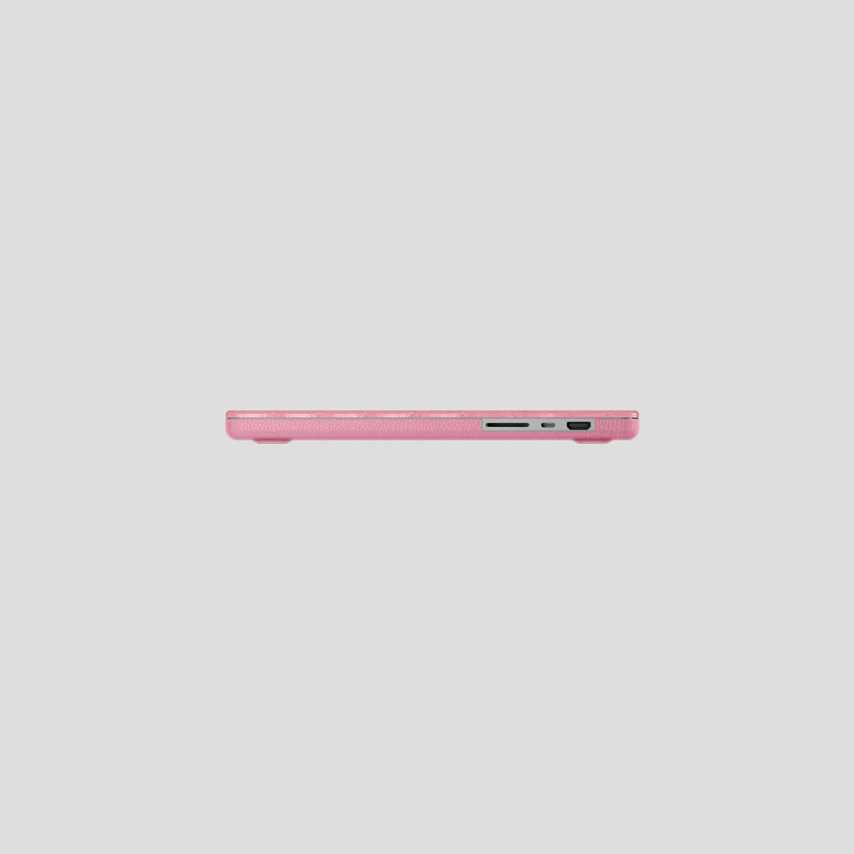 Pink Case For MacBook Air 15-inch (2023 / 2024) Alligator with Gold Metal -6 | Pink-Gold