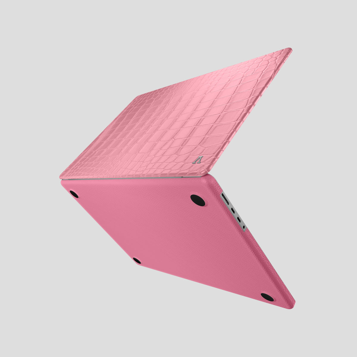 Pink-Lagoon Case MacBook Pro 16-inch In Alligator with Steel -4 | Pink-Lagoon-Steel