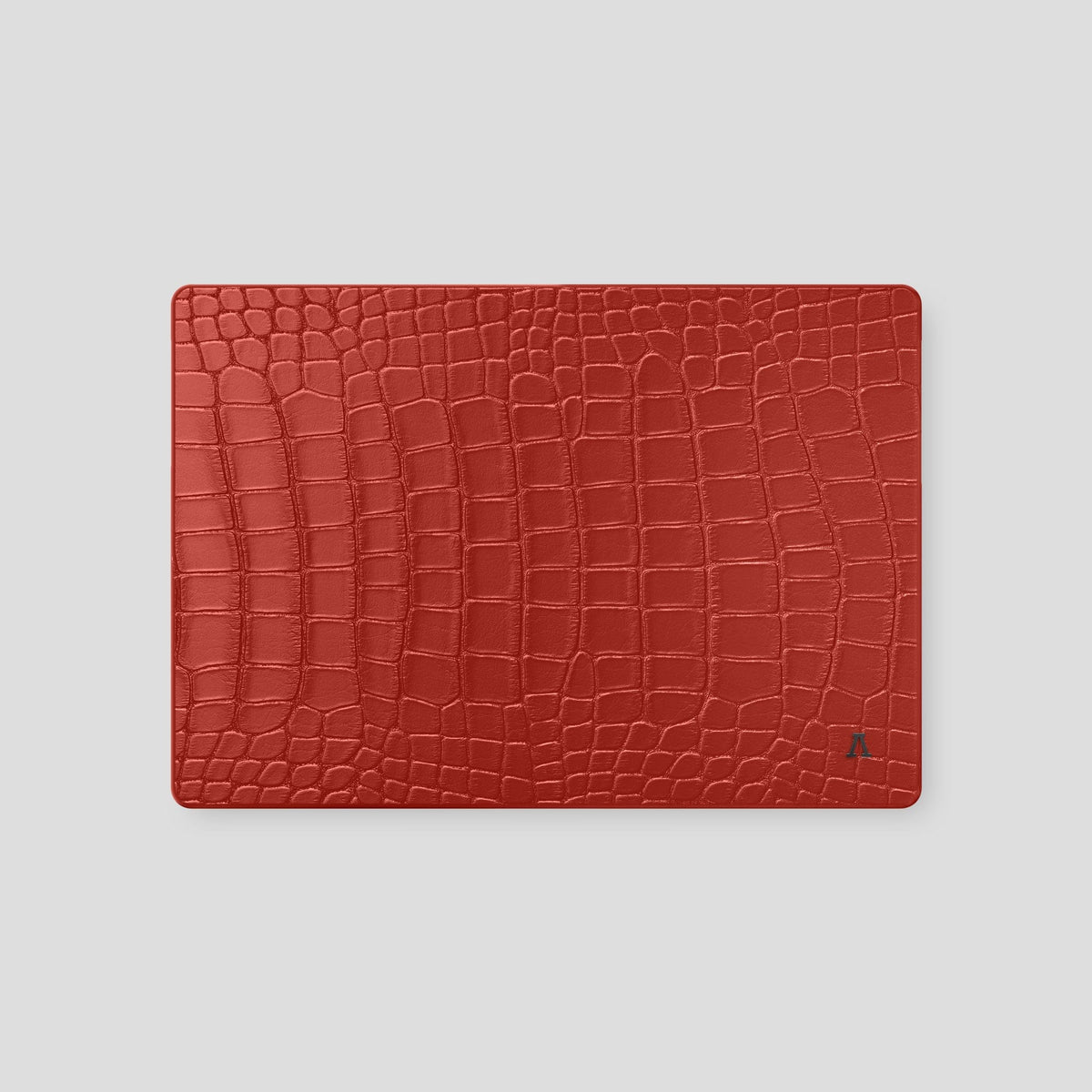 Red Case For MacBook Air 15-inch (2023 / 2024) Alligator with Black Metal -2 | Red-Black