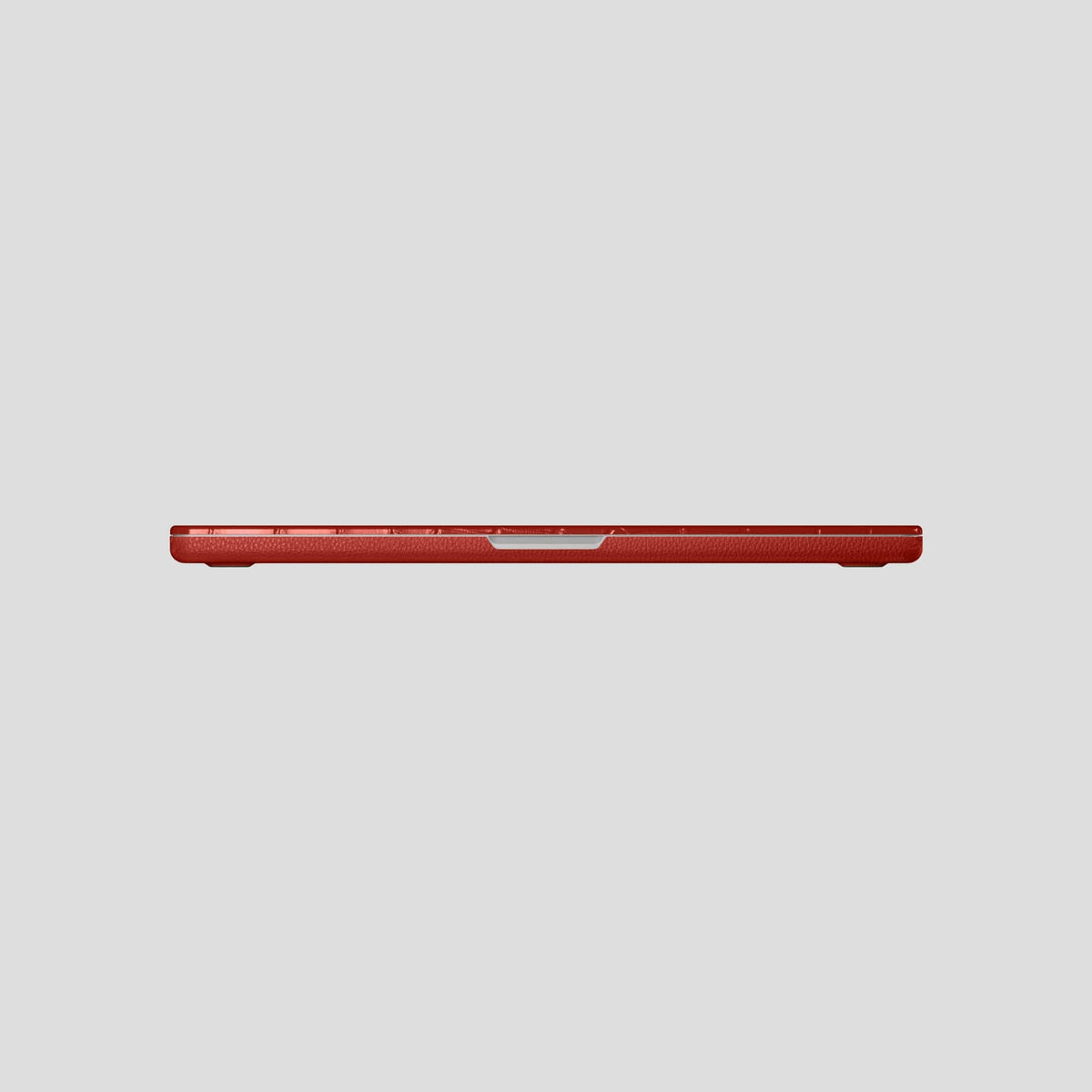 Red Case For MacBook Air 15-inch (2023 / 2024) Alligator with Black Metal -5 | Red-Black