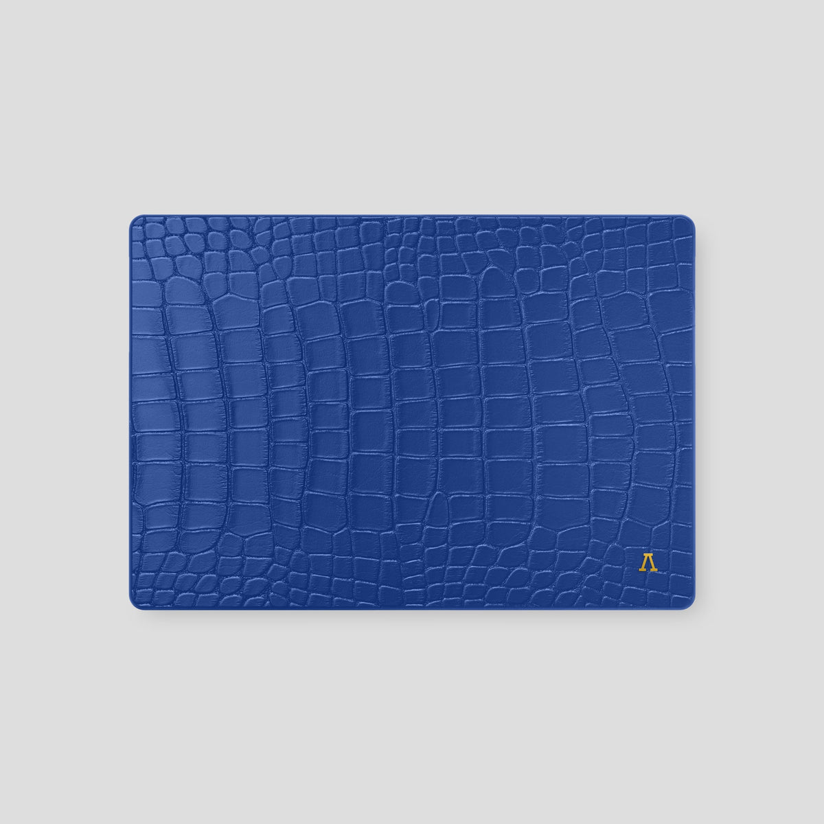 Royal Blue Case For MacBook Air 15-inch (2023 / 2024) Alligator with Gold Metal -2 | Royal-Blue-Gold