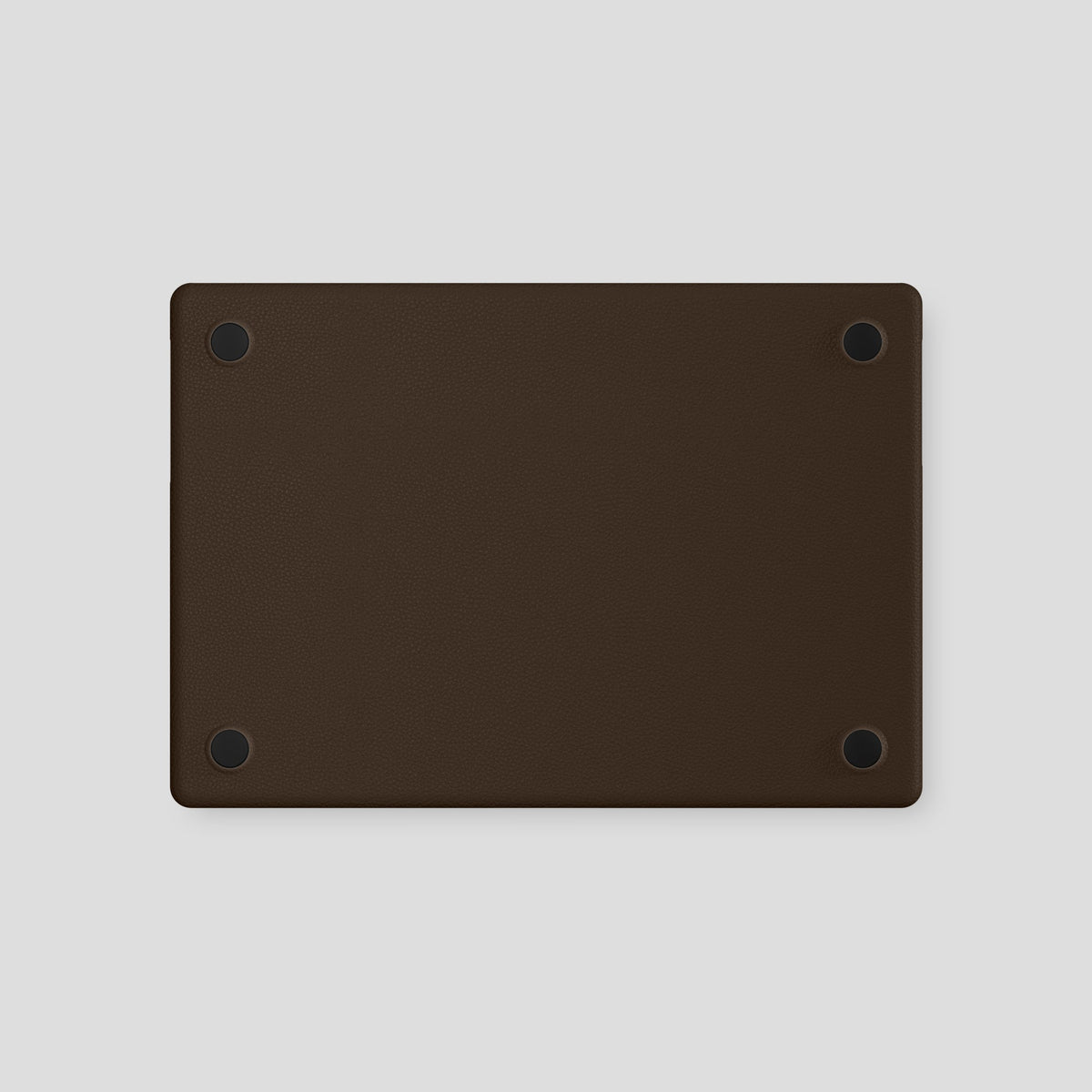 Dark Brown Case For For MacBook Air 15-inch (2023 / 2024) Calf with Black Metal -3 | Dark-Brown-Black